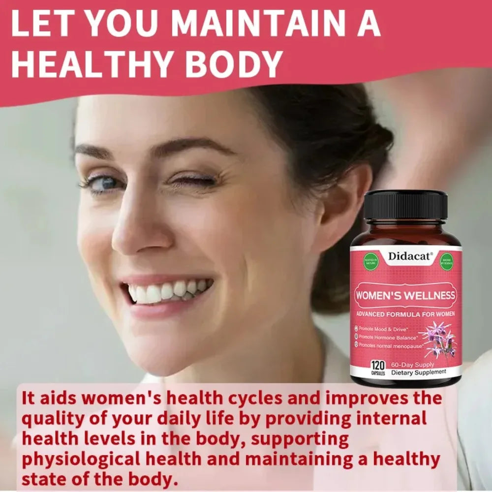 Women's Maca Capsules – Hormonal Balance & Mood Support Women's Wellness Supplement Qst