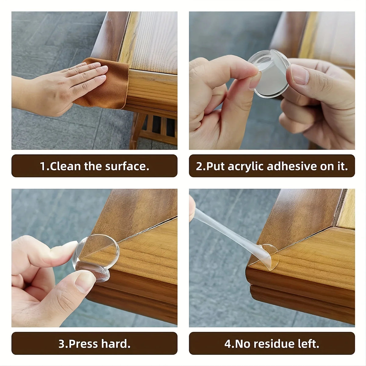 Soft Rubber Corner Protectors – Child Safety Table Edge Guards Corner Safety Guards Qme