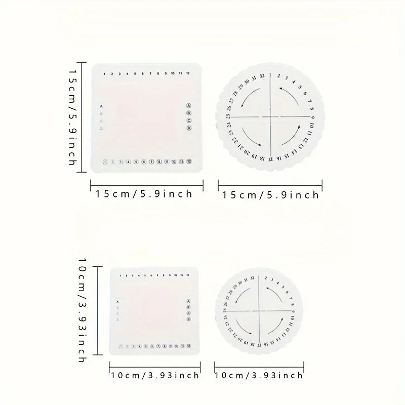 DIY Beading Braiding Disc Set – Round & Square Shapes Braiding Disc Set Qme