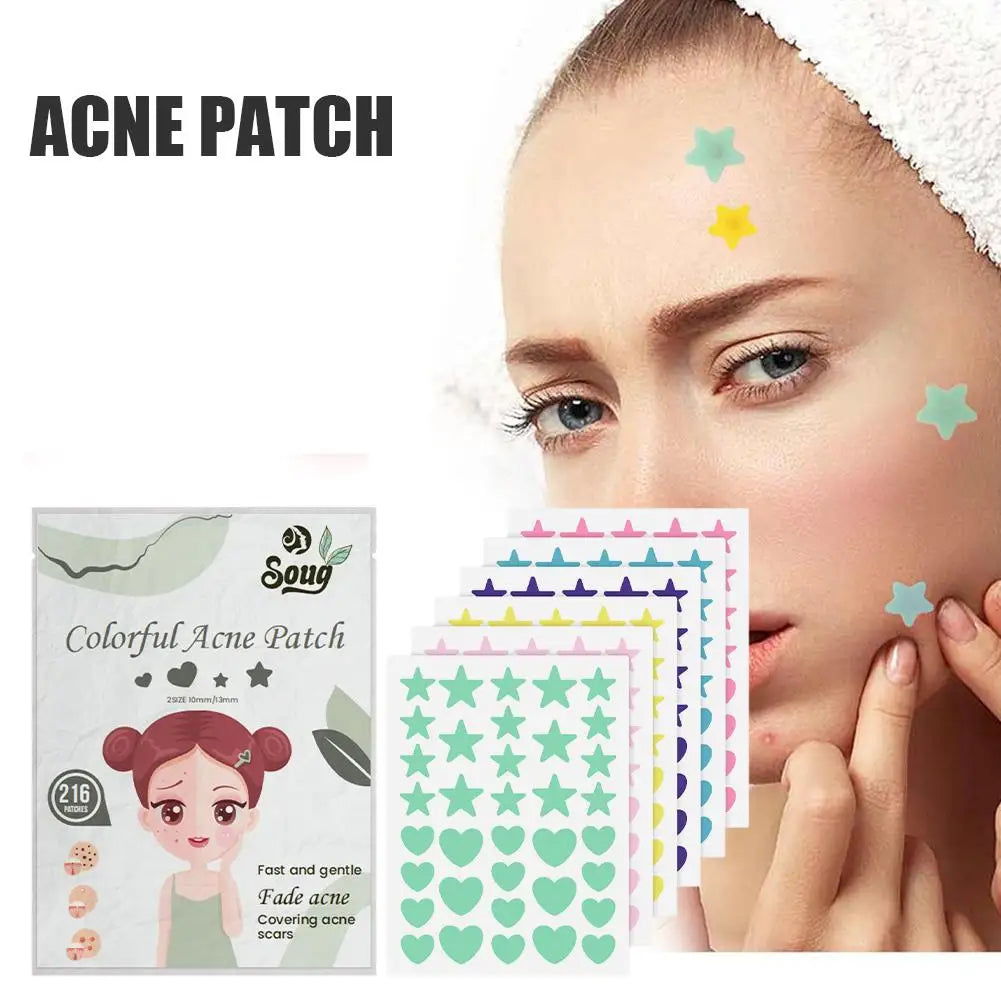 Colorful Invisible Pimple Patches – 216pc Spot Stickers Pimple Patch Qme