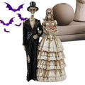 Gothic Skeleton Bride & Groom Resin Couple Desk Figurine Gothic Resin Figurine Qme a China Mainland