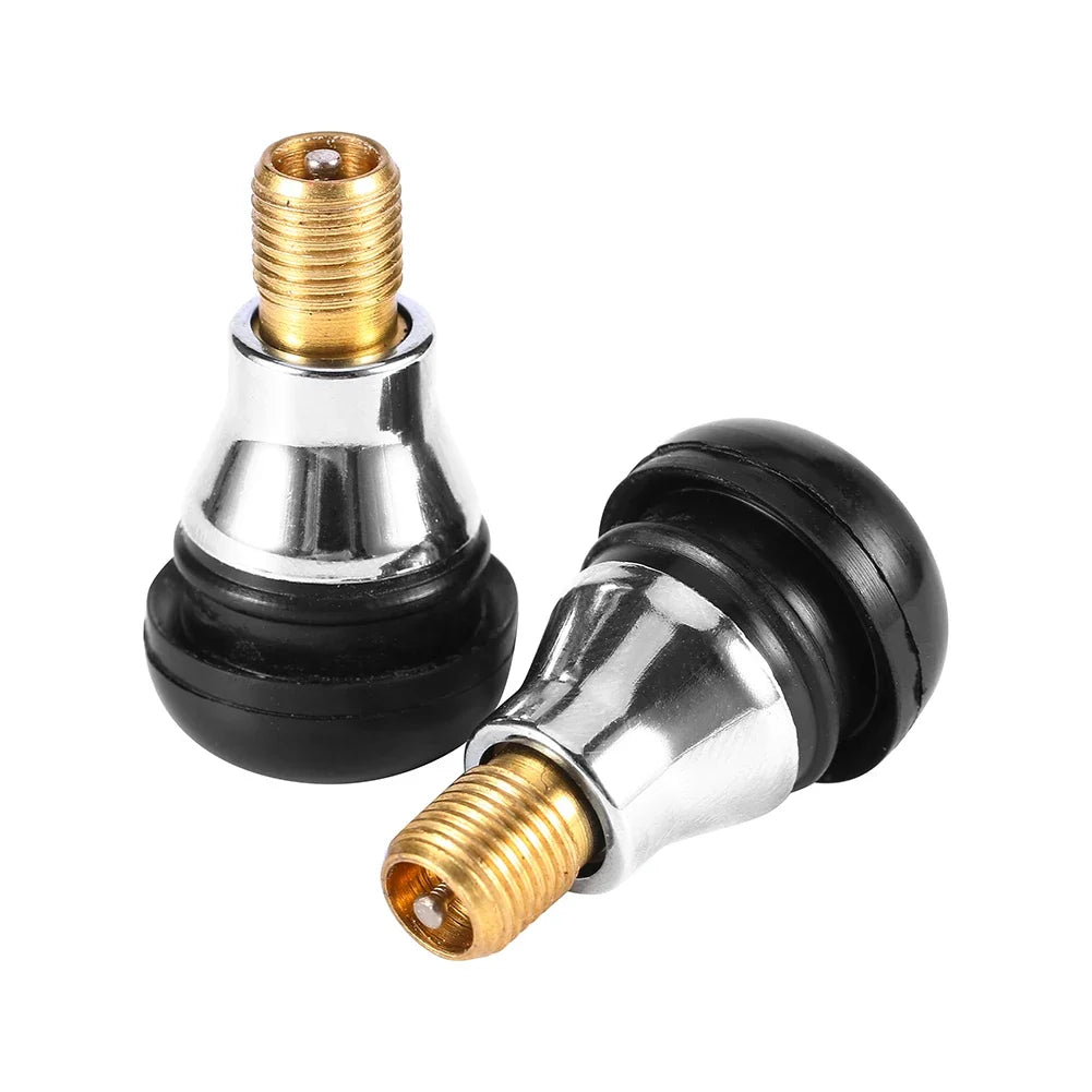 TR412 Brass Chrome Tubeless Tire Valve Stem for Cars & Motos Tire Valve Stem Qme
