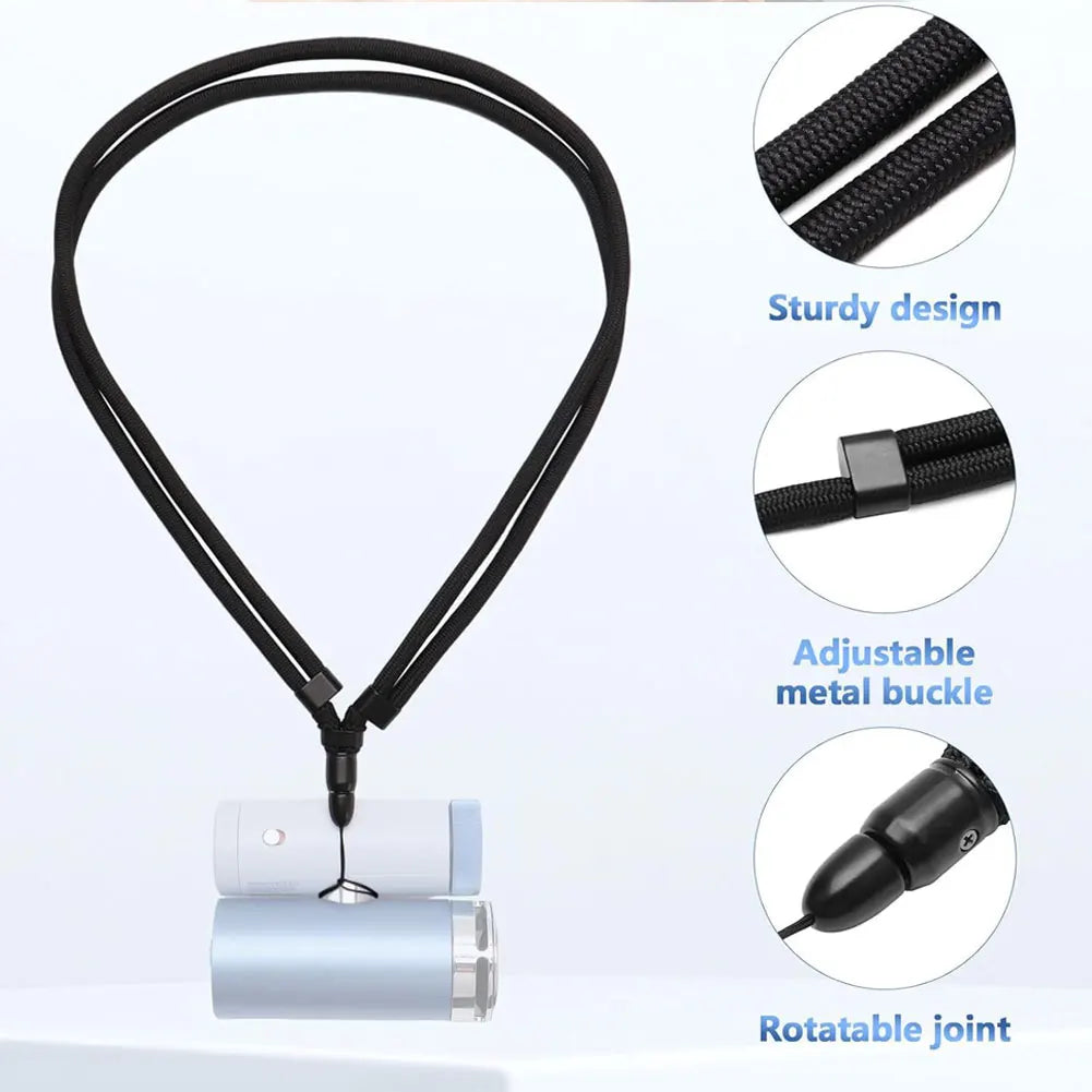 Fan Lanyard Anti-Drop 360° Rotation Adjustable Neck Strap Fan Lanyard Strap Qme