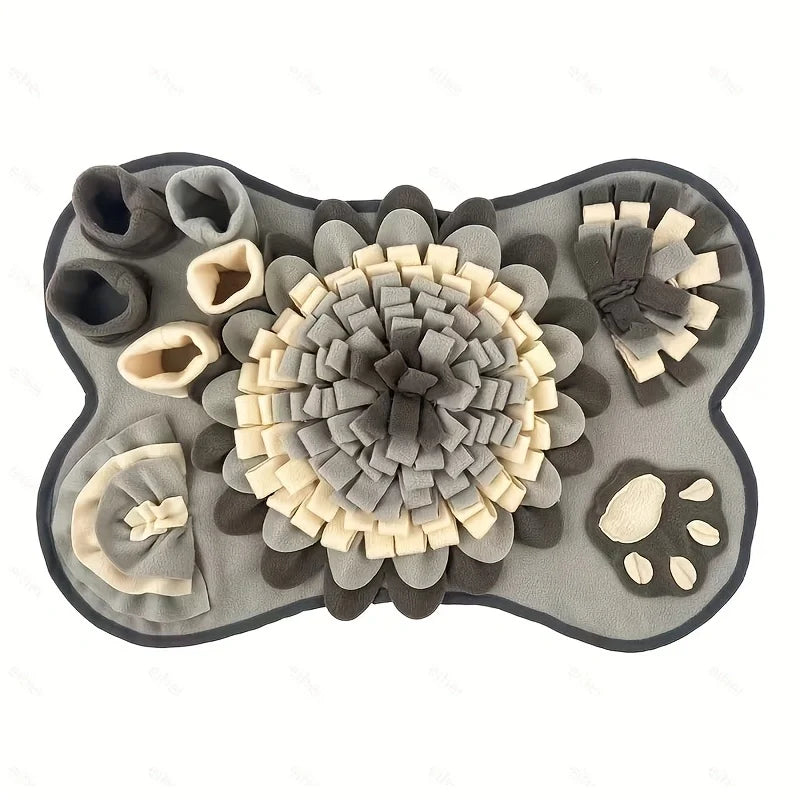 Dog Sniffing Mat – Interactive Slow Feeder & Foraging Pad Dog Slow Feeder Mat Qme grey