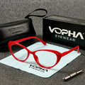 VOPHA Cat Eye Reading Glasses Women +1.0–+3.0 Blue Light Reading Glasses Qst 100 Red