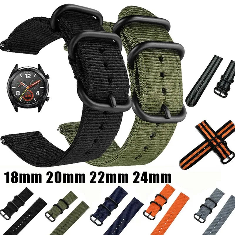 Nylon Sport Watch Band 20mm – Samsung, Amazfit & Garmin Sport Watch Band Qme