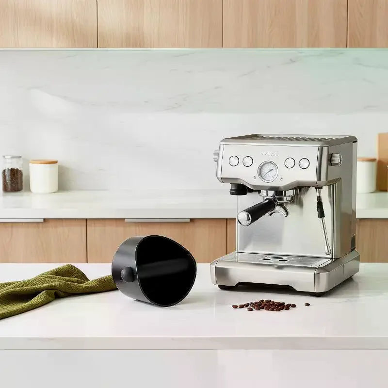 Espresso Coffee Knock Box – Anti-Slip & Shock-Absorbent, 0.45L Coffee Knock Box Qme