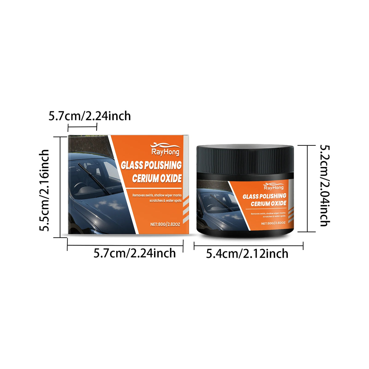 Rayhong Car Glass Polishing Powder – Cerium Oxide Cleaner Car Glass Polish Qst 1PC