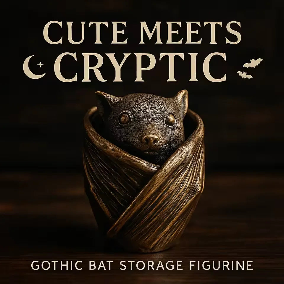 Gothic Resin Bat Statue Jewelry Box | Halloween Home Decor Gothic Resin Figurine Qst