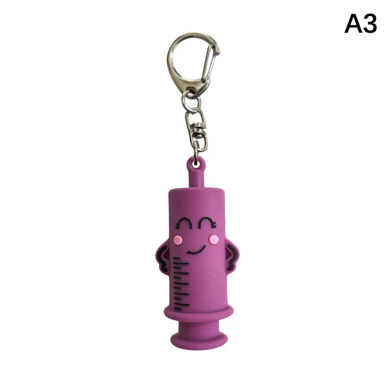 Syringe-Shaped Ampoule Opener Keychain – Rubber Vial Breaker Ampoule Opener Tool Qst A3