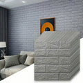 Rustic Brick Wall Sticker Self-Adhesive PVC Wallpaper 38.5×35cm Wall Sticker Qme sliver 38.5cmX35cm 10pcs