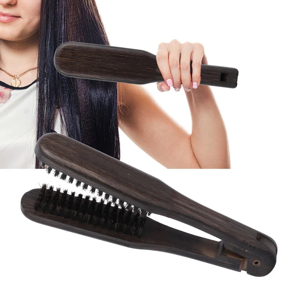 Professional Double Brush Horn Comb – Anti-Static Hair Tool Hair Styling Comb Qme