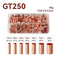 414-Pc Non-Insulated Copper Butt Terminal Assortment Kit Crimp Terminal Kit Qme 250PCS