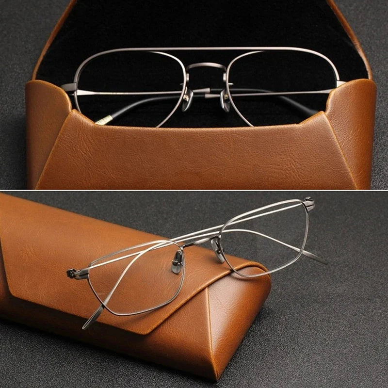 Luxury PU Leather Glasses Case for Women | Eyewear Pouch Eyewear Case Qme