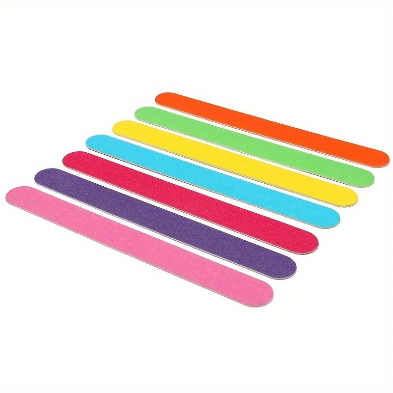 Double-Sided Wooden Nail Files – Comfortable Grip Manicure Nail File Set Qme