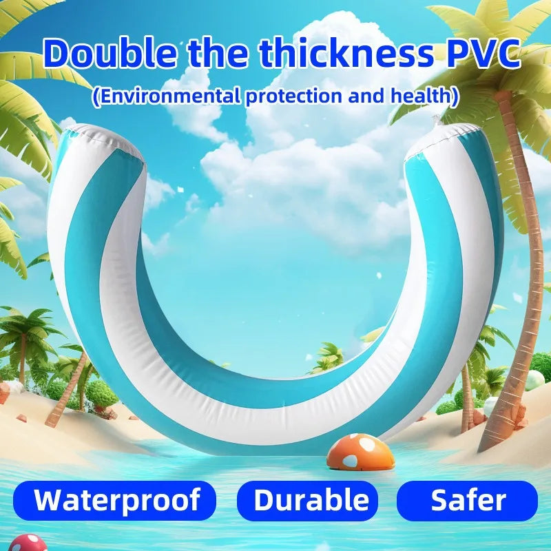 Inflatable Arc-Shaped Swim Ring for Adults | Pool Float Inflatable Pool Float Qme