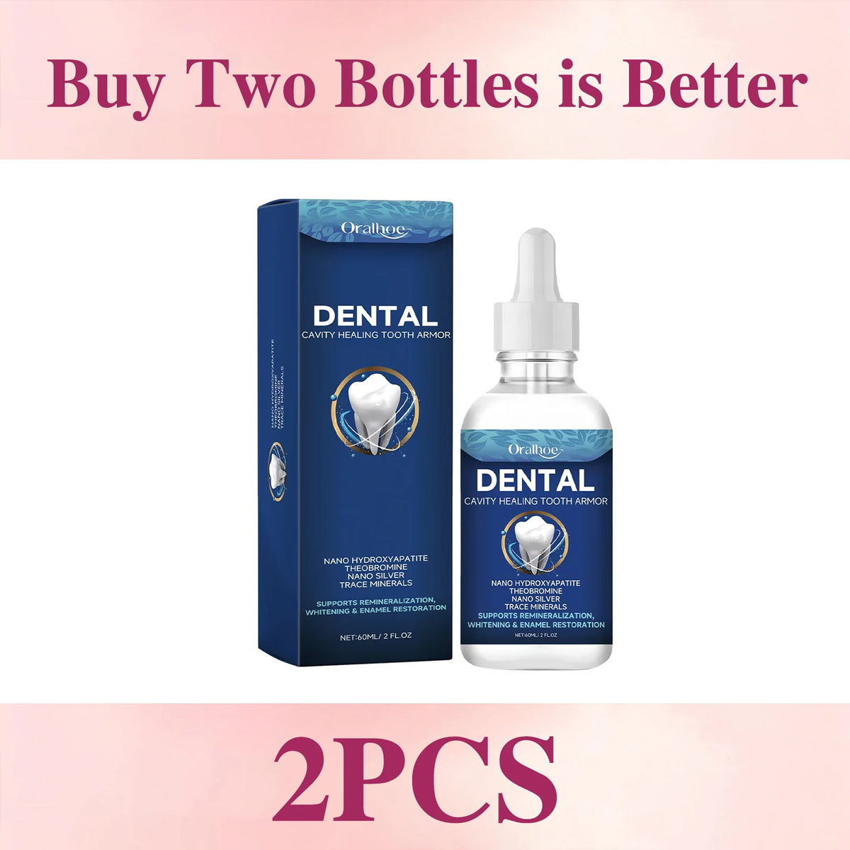 Oralhoe Teeth Brightening Serum – Stain & Plaque Removal 60ml Teeth Whitening Serum Qst 120ml Boxed