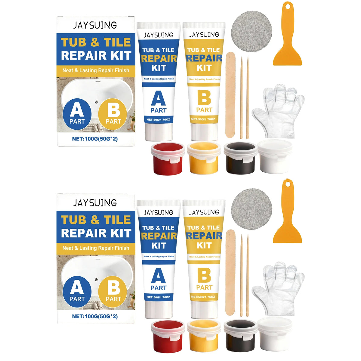 Waterproof Tub & Tile Repair Kit – Crack & Chip Filler Tile & Tub Repair Kit Qme BUY 1 GET 1 FREE