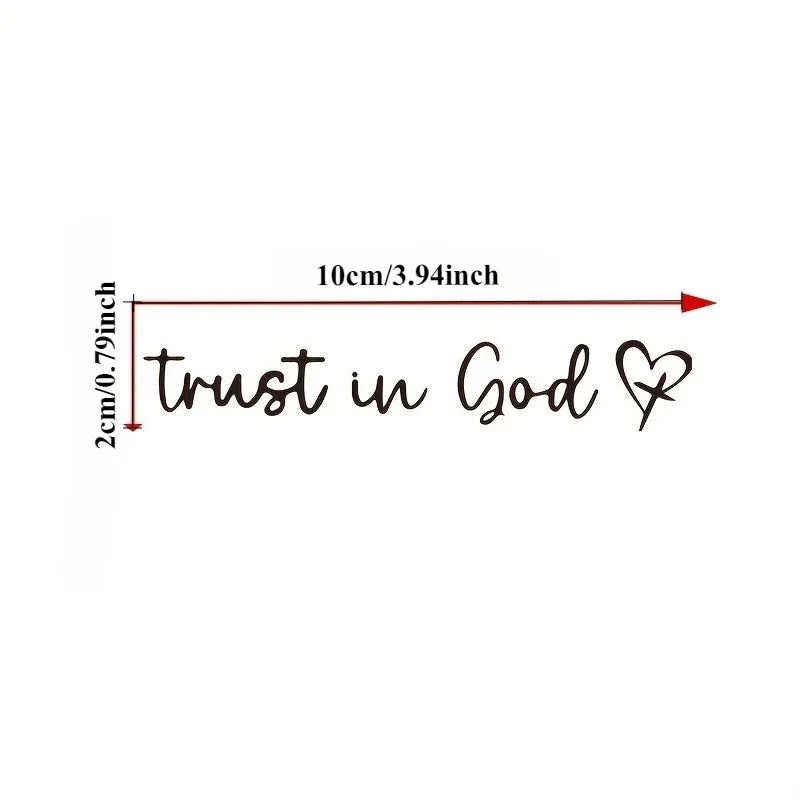 Trust God Rearview Mirror Sticker – Cute Faith Car Decal Car Mirror Decal Qme