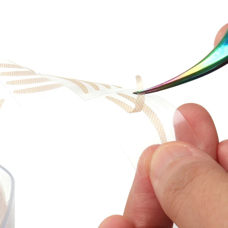 Double Fold Eyelid Tape Stickers – Clear & Beige S & L 600 Pcs Eyelid Tape Stickers Qme