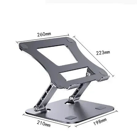 Foldable Aluminum Laptop Stand | Portable, Adjustable 10–17" Laptop Stand Qme N16 gray
