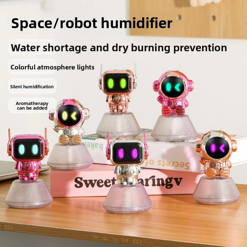 0.5L Cute Robot USB Humidifier – Desktop Air Moisturizer Desktop Humidifier Qst