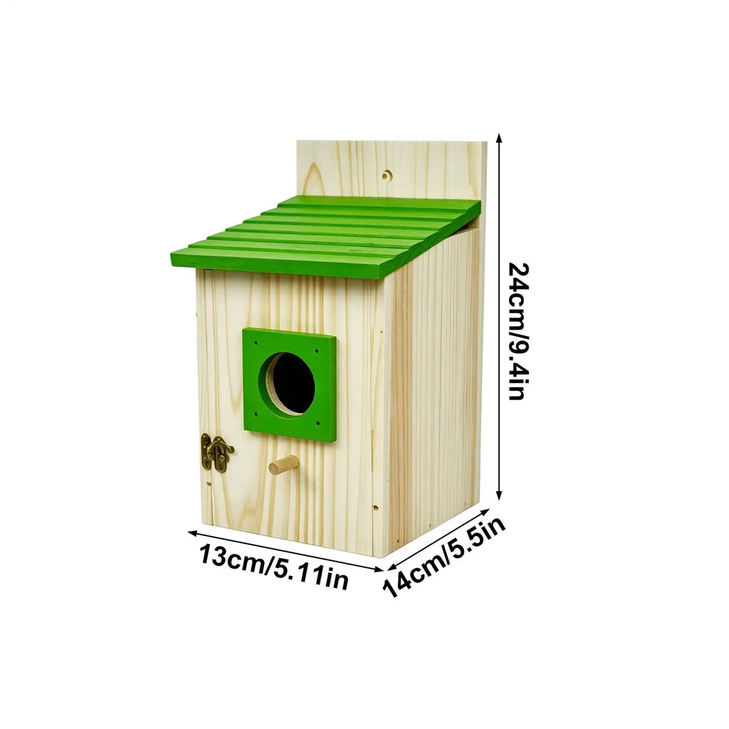 Large Wooden Owl House – Ventilated Weather-Resistant Nesting Box Outdoor Owl Nesting Box Qme