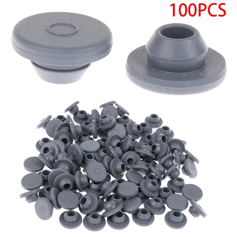 100x Self-Sealing Silicone Rubber Stoppers for 13mm Bottles Bottle Stoppers Qme 100PCS