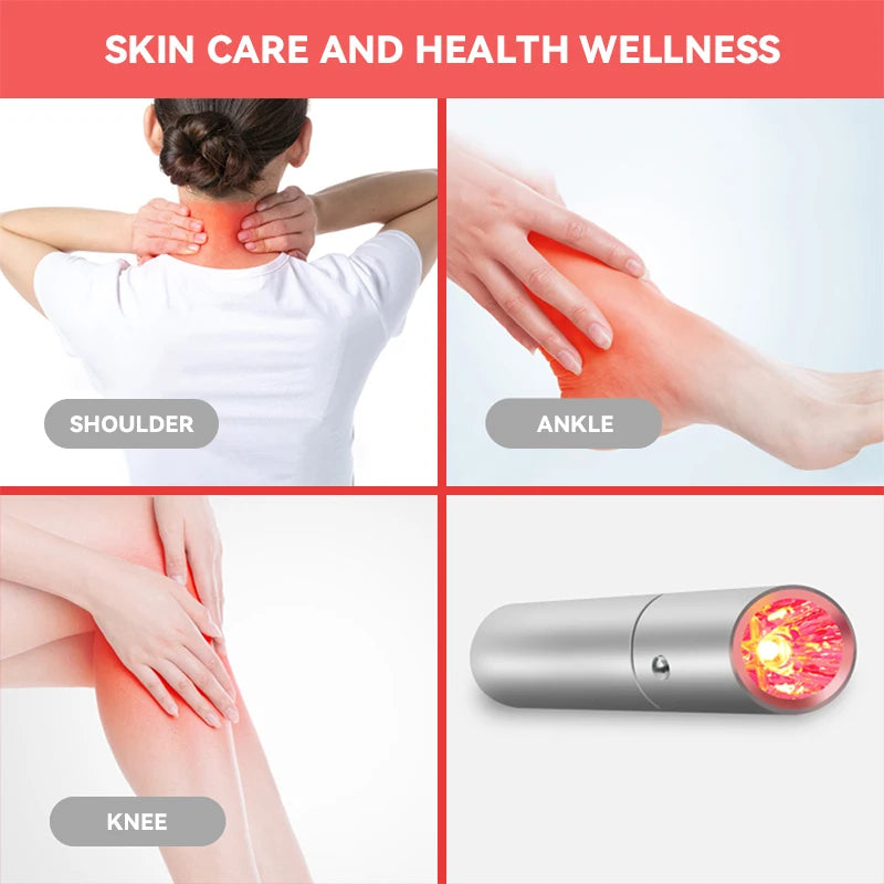 XceeFit Red Light Therapy Pen – 4-Wavelength 630/660/850/940nm Light Therapy Device Qst