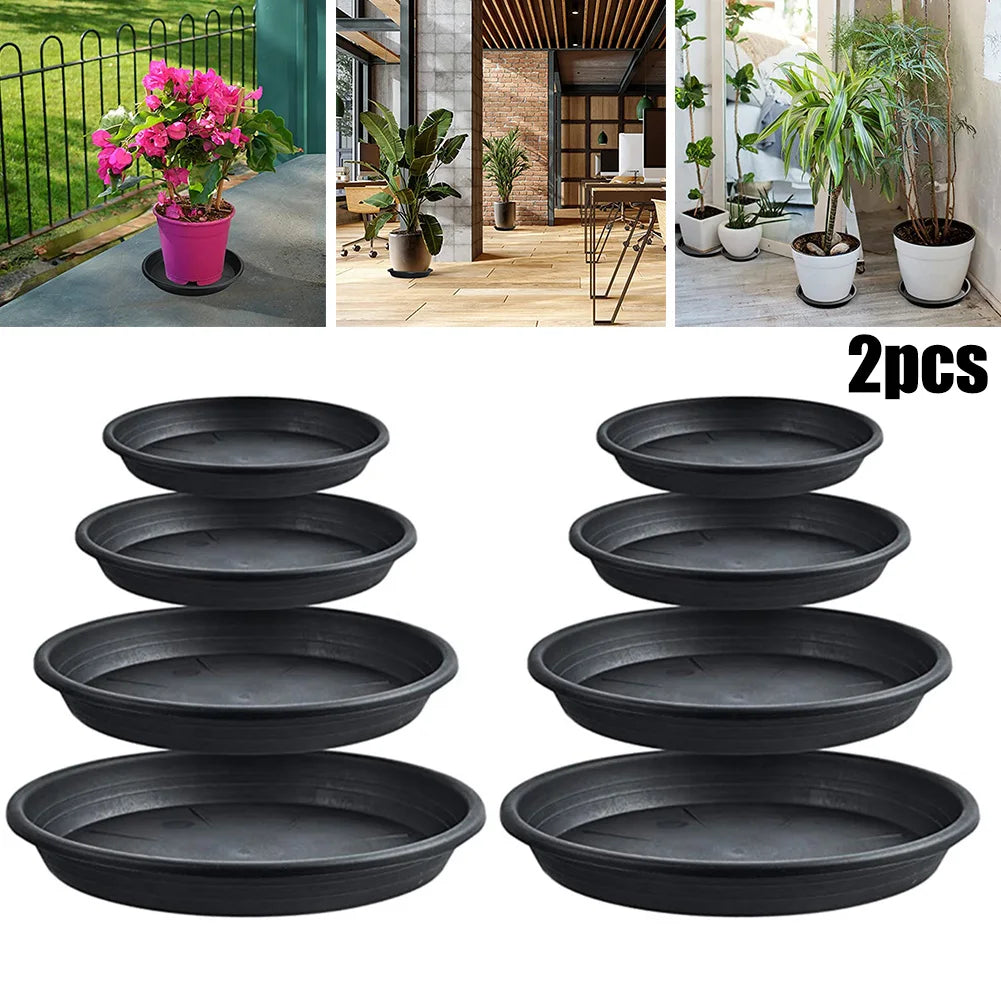 Round PP Plant Pot Saucers for Succulents – 4 to 10 Inch Plant Pot Saucer Qme