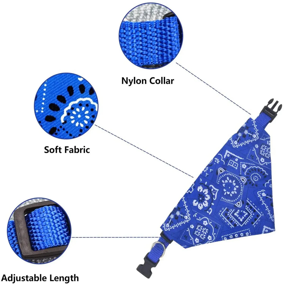Adjustable Triangular Pet Bandana Scarf for Dogs & Cats Pet Bandana Scarf Qme
