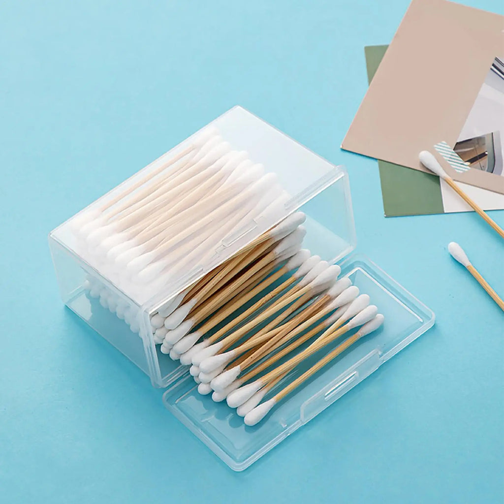 Transparent Cotton Swab & Earring Organizer Container Storage Container Qme