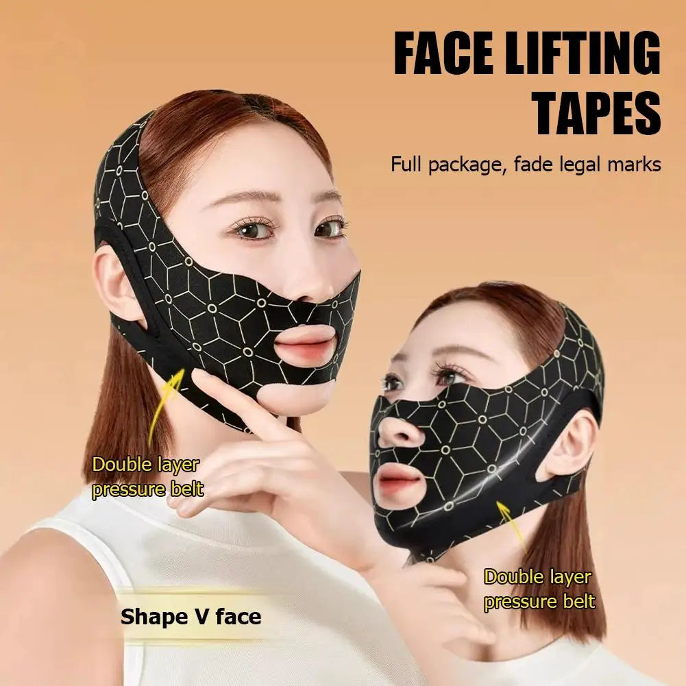 Face Lifting Chin Strap – Adjustable V-Line Toning Mask Face Contouring Strap Qme