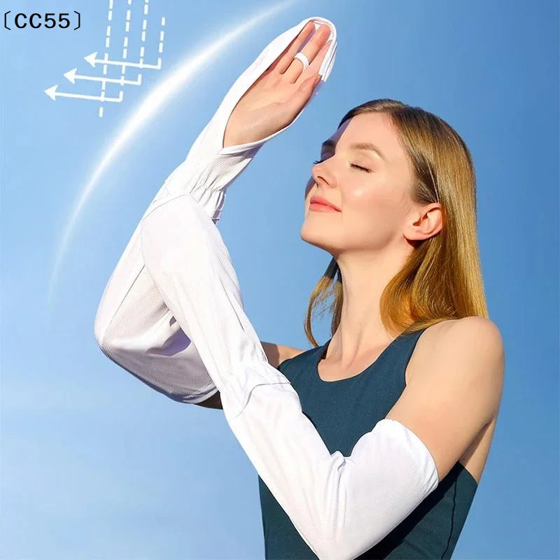 Women's UPF 50+ UV Protection Arm Sleeves | Summer Sun Cover UV Protection Arm Sleeves Qst