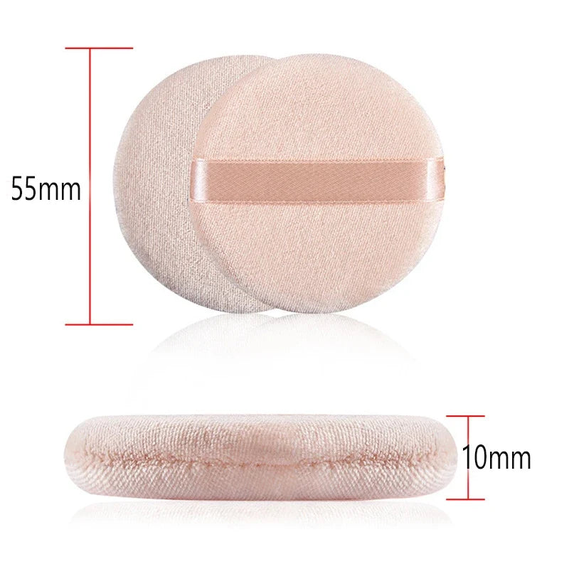 Qme Professional Round Powder Foundation Puff – 10 Pcs Set Makeup Powder Puff Qme