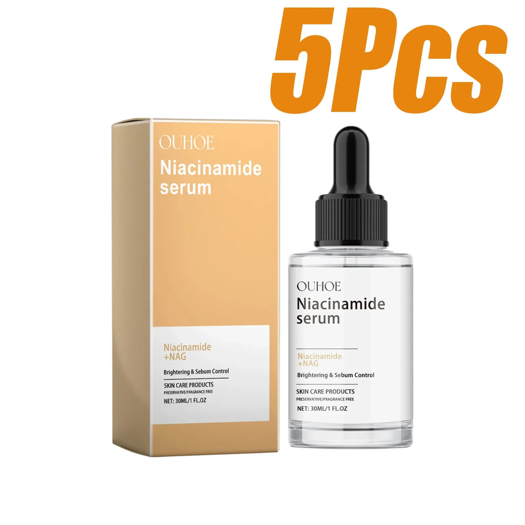 Nicotinamide Face Serum – Brightening & Pore-Smoothing Essence Brightening Face Serum Qme 5 x 30ml Boxed