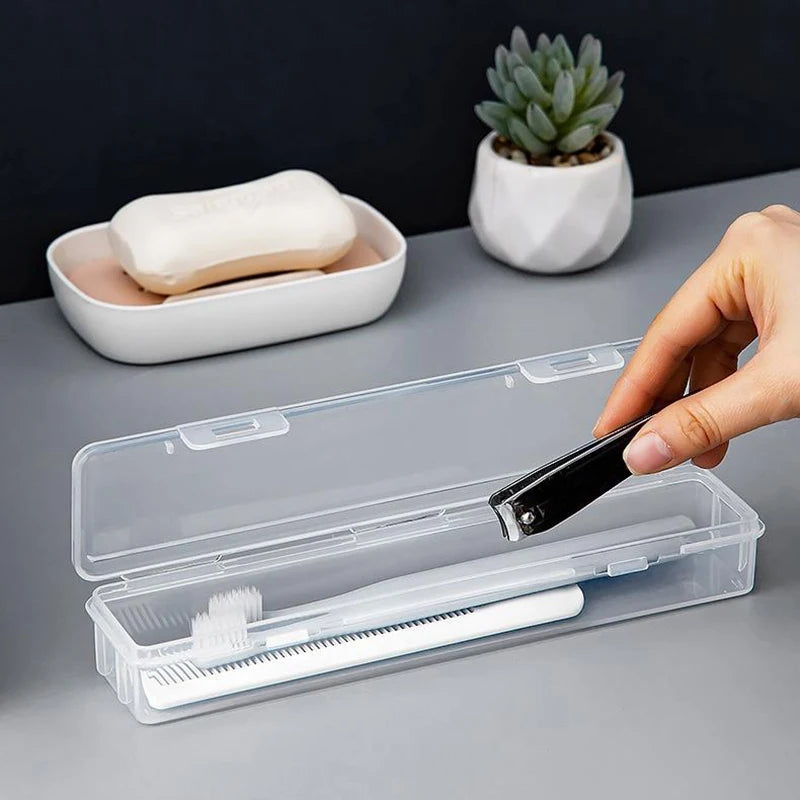 Portable Transparent Toothbrush Case – Travel Holder Organizer Toothbrush Travel Case Qst