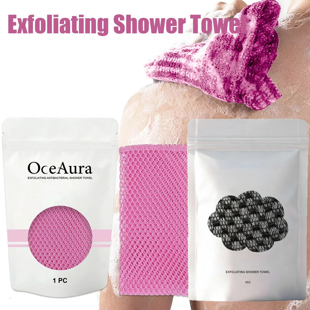 Carbon Fiber Back Scrubbing Exfoliating Towel | Bath Cloth Exfoliating Bath Towel Qme