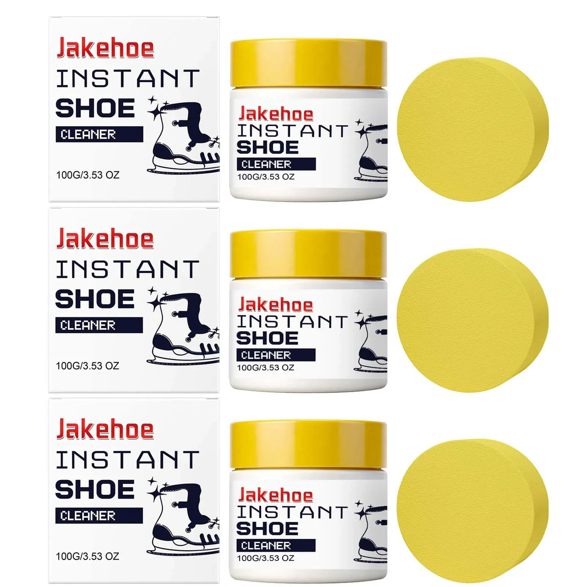 Instant Shoe Cleaning Cream – Remove Stains & Restore Luster Shoe Cleaning Cream Qme 3 x 100G Boxed