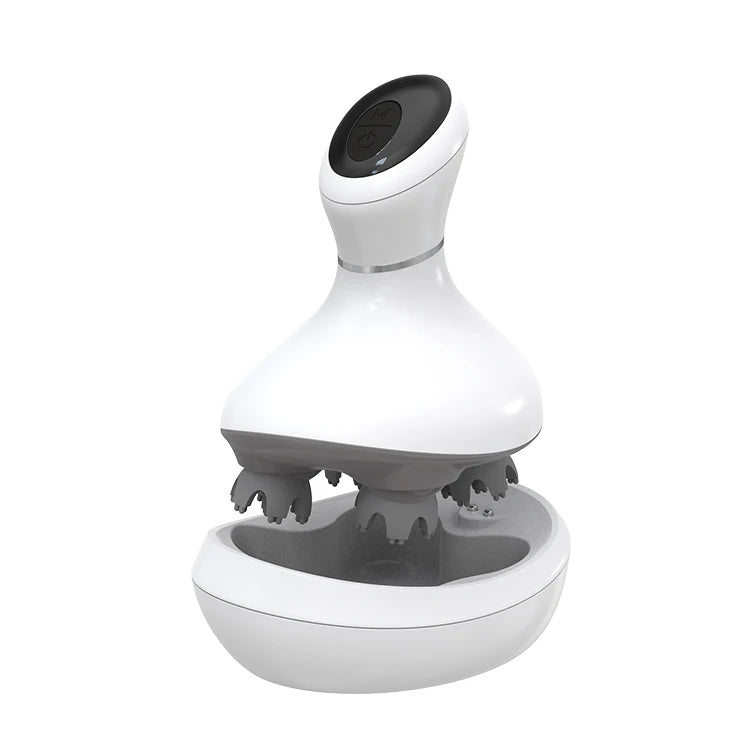 VIMYSHOW 360° Cordless Electric Scalp Massager | IPX7 Electric Scalp Massager Qst WHITE