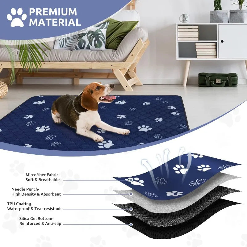 Reusable Dog Training Pee Pad Mat – Washable & Waterproof Dog Training Mat Qme
