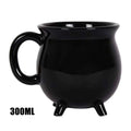 Halloween Witch Cauldron Ceramic Mug | Gothic Drinkware Gothic Ceramic Mug Qme China Mainland Black 300ml