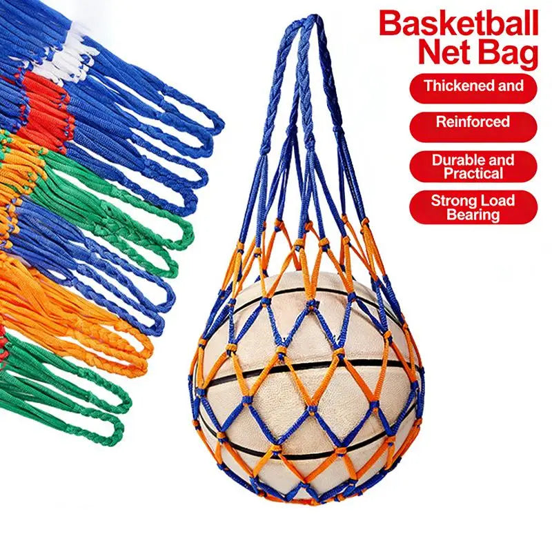 Nylon Mesh Ball Net Bag – Portable Drawstring Sports Pouch Sports Ball Bag Qst