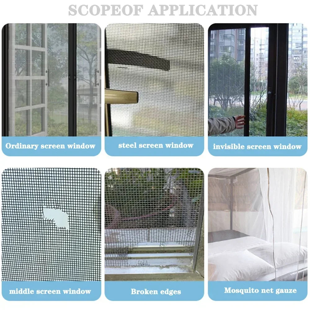 Waterproof Window Screen Repair Tape – Self-Adhesive Mesh Patch Screen Repair Tape Qme