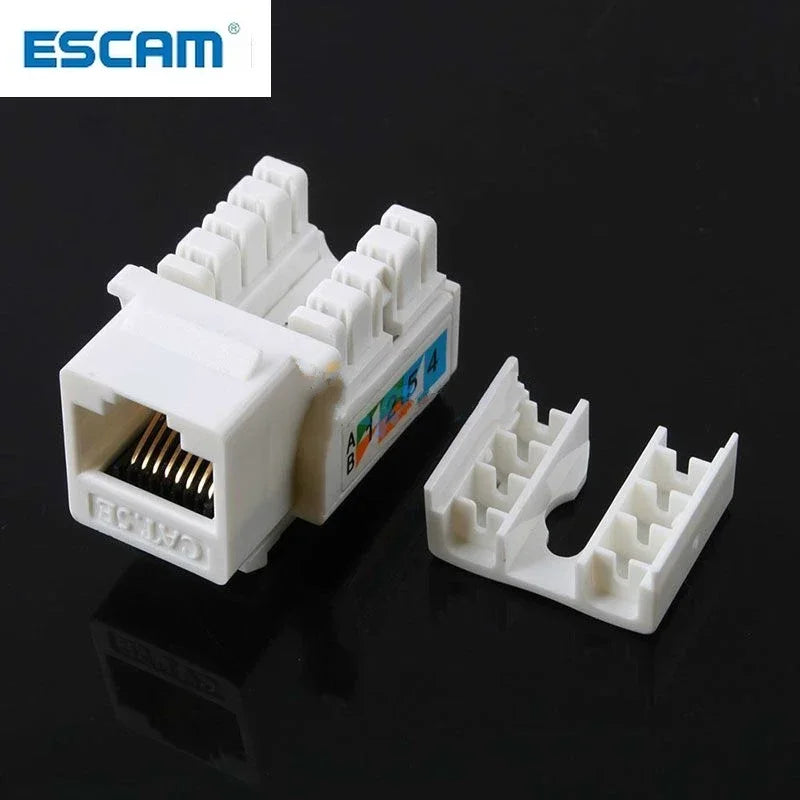 Cat5E 110 Punch Down Keystone Jack RJ45 – 10-Pack Network Keystone Jack Qme