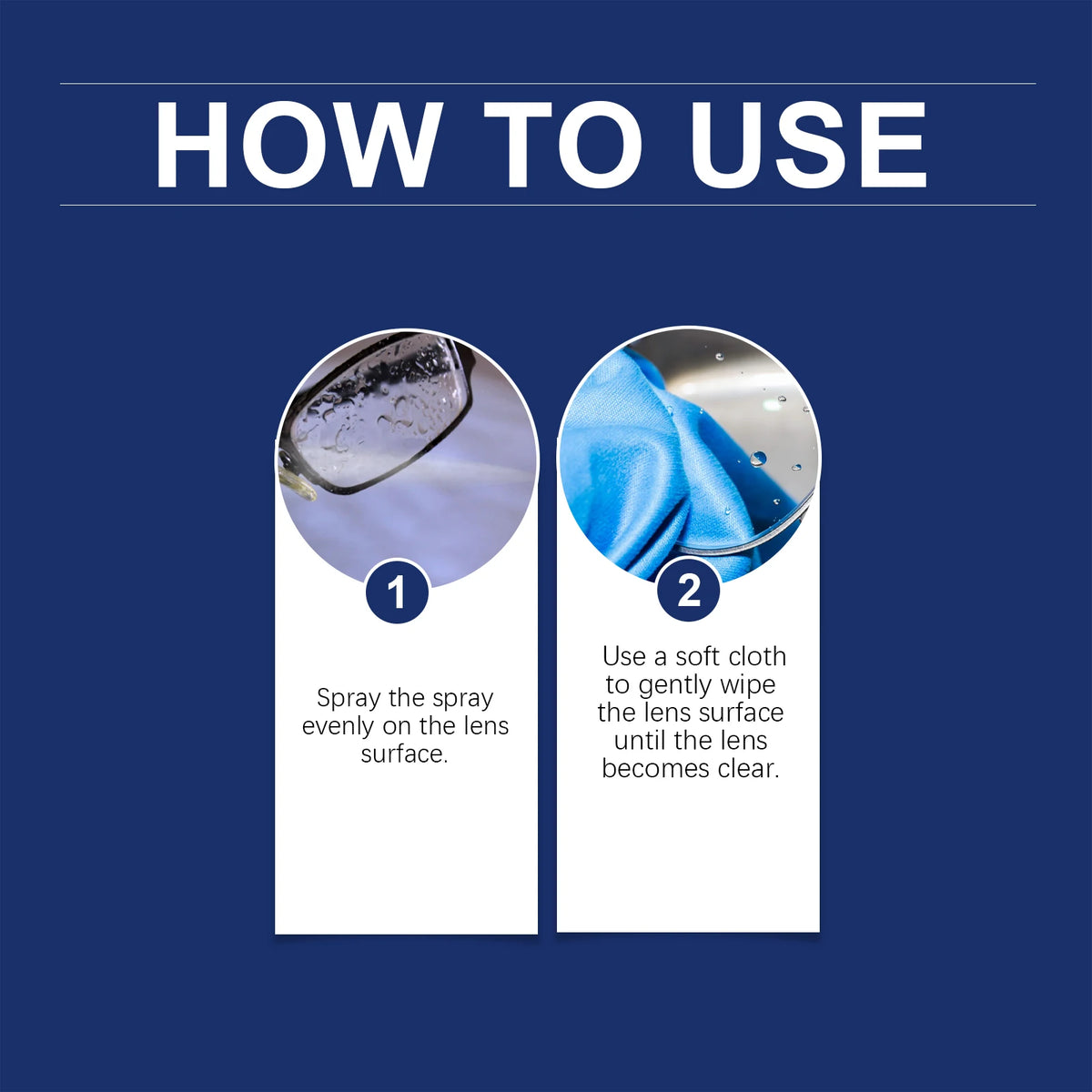 Jue-Fish Anti-Fog Spray for Eyeglasses – Clear Lens Formula Lens Cleaning Spray Qst