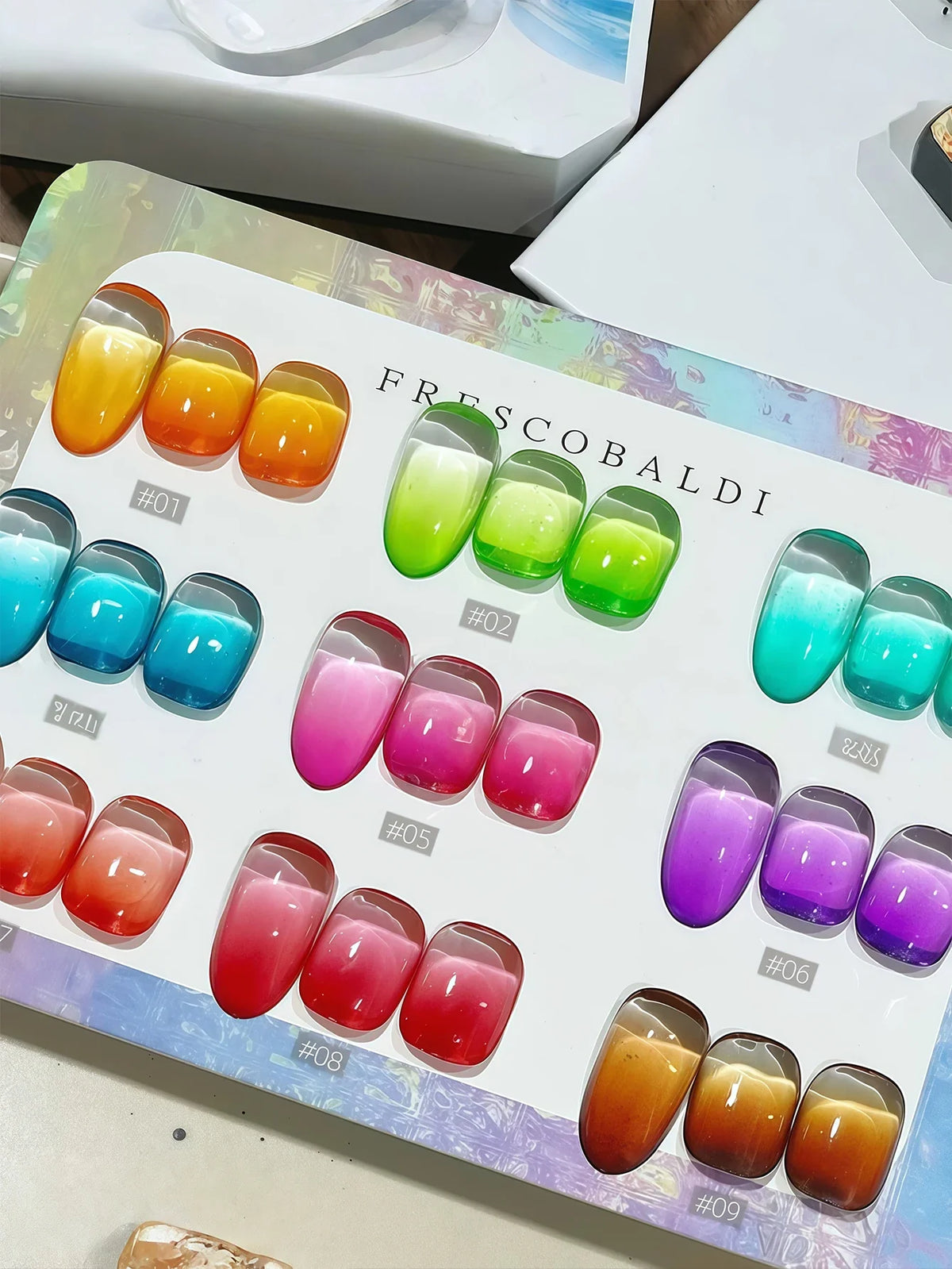 9-Color Jelly Glass Gel Nail Polish Set – Translucent Gloss Gel Nail Polish Set Qme