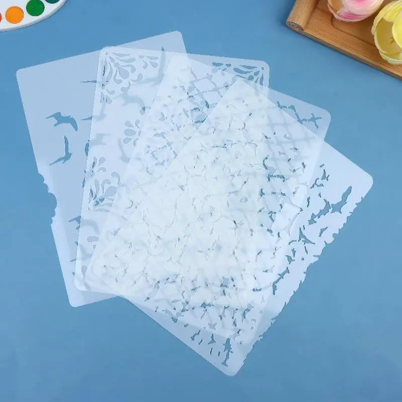 Reusable Bird Pattern Stencil for Scrapbooking & Card Making Craft Stencil Qme