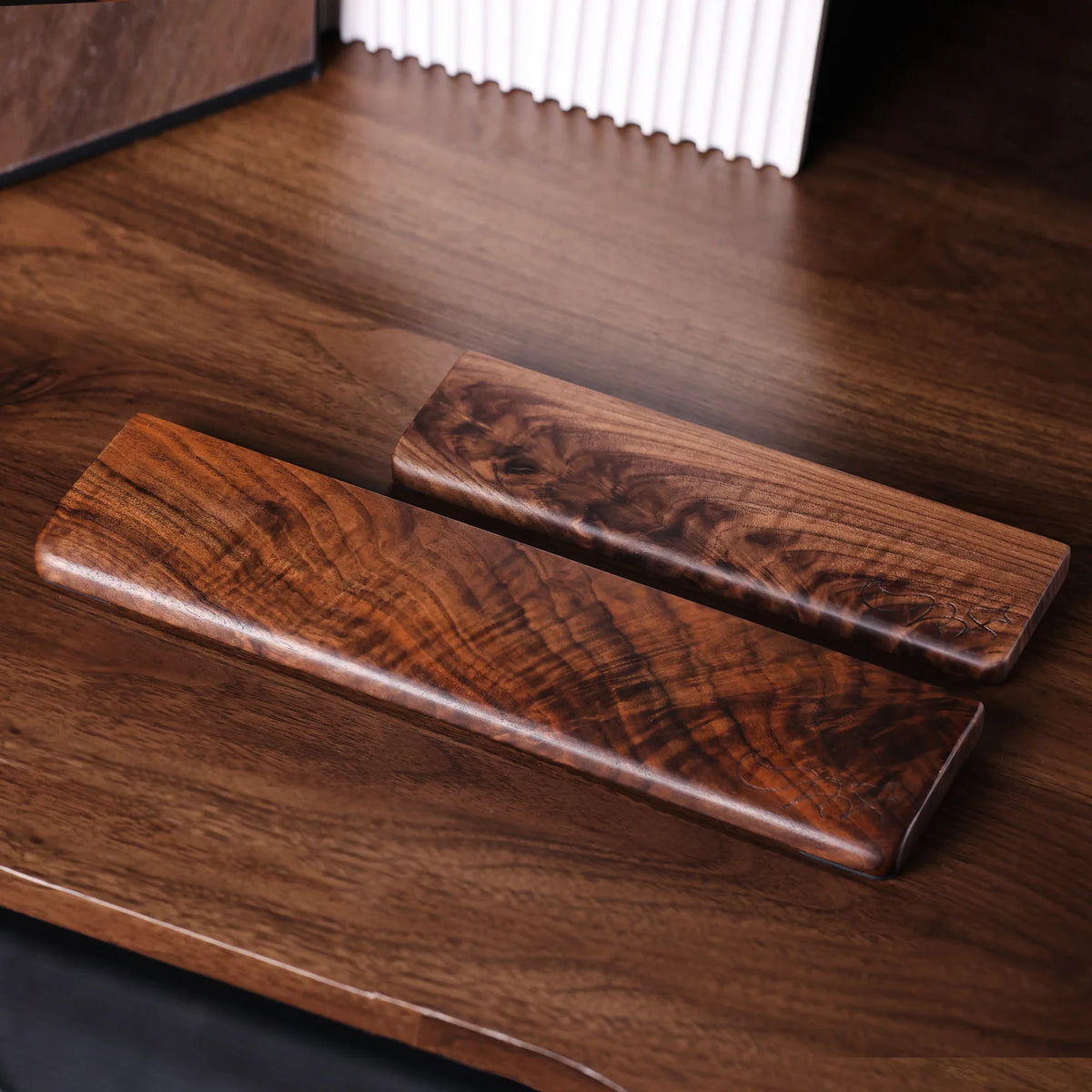 Chosfox 75% Layout Black Walnut Wood Keyboard Wrist Rest Pad Keyboard Wrist Rest Qme