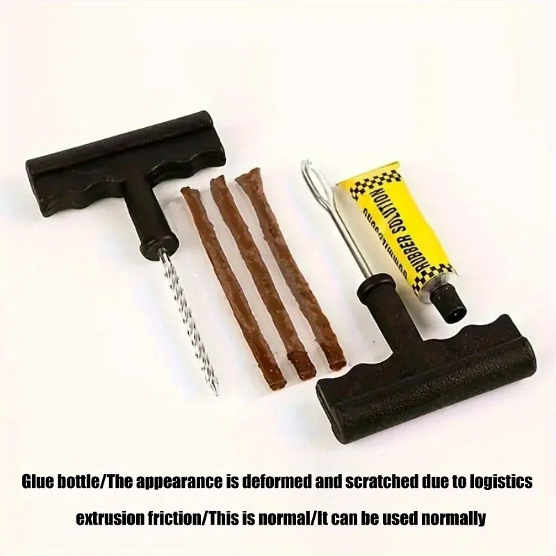 Car & Motorcycle Tire Repair Tool Kit – Emergency Ready Tire Repair Tool Qme 6pcs
